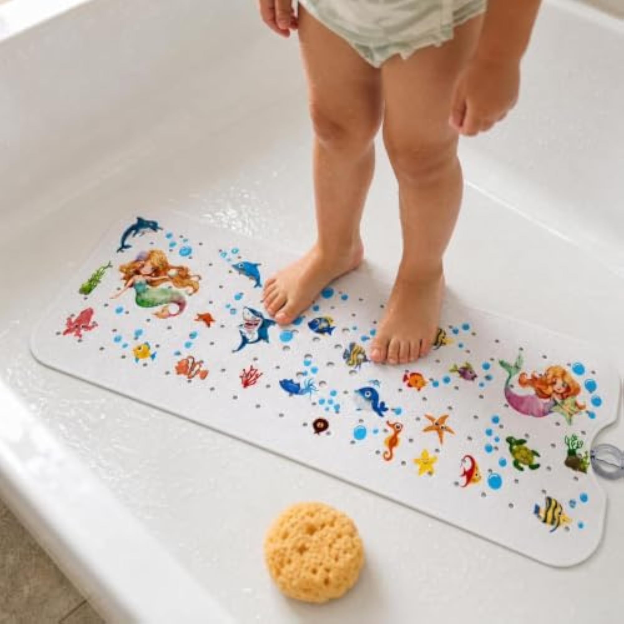 Cartoon Mermaid Non-Slip Bath Mat for Shower